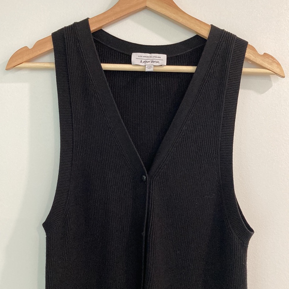 Black Tunic / Knitted Long Vest